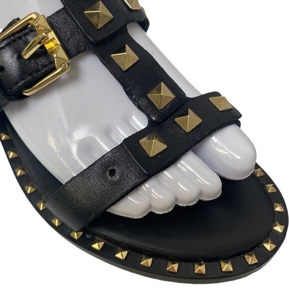 ASH Pacific Gladiator Sandals Size 6 Black Studded Strappy Womens Flats - Picture 9 of 16